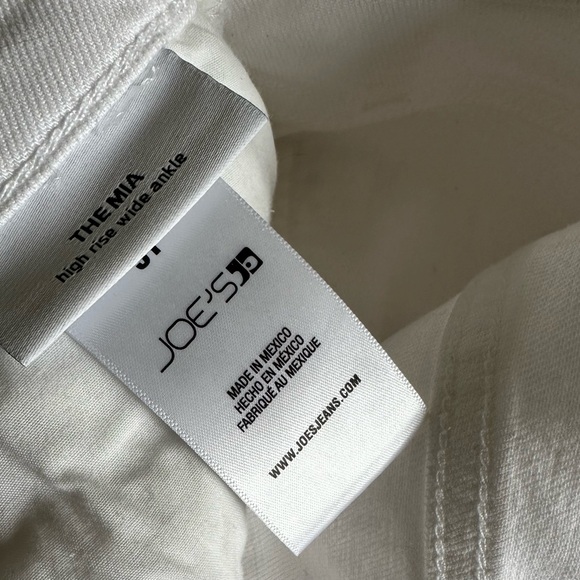 Joe's Jeans The Mia High Rise Wide Ankle  White Size 31. Excellent Condition - Picture 8 of 9